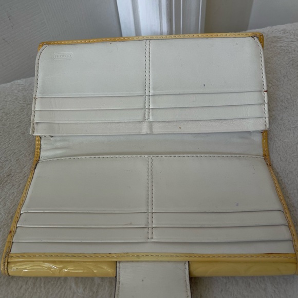 Coach Yellow Patent Leather Wallet - Picture 5 of 8